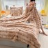 Cross border direct tie-dye imitation rabbit blanket Autumn/Winter thickened warm nap casual cover blanket flannel sofa blanket