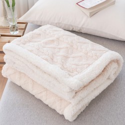 New Tuff velvet blanket solid color lamb velvet leisure blanket autumn and winter thick sofa warm cover blanket gift blanket wholesale