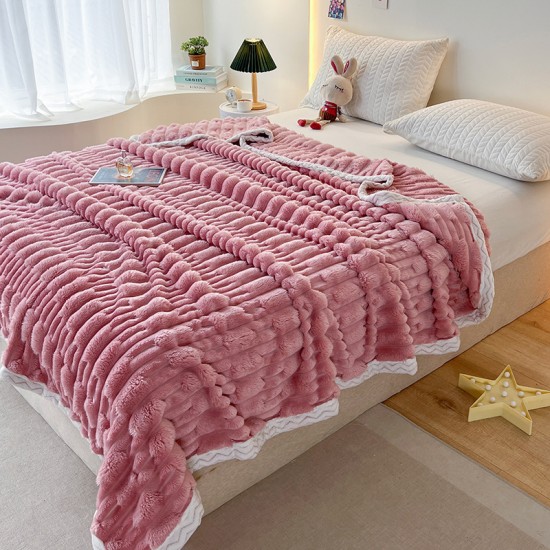 Single bamboo fleece blanket flannel summer casual sofa blanket office nap air conditioning blanket cross border