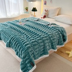 Single bamboo fleece blanket flannel summer casual sofa blanket office nap air conditioning blanket cross border