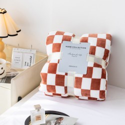 Printed checkerboard blanket single cover blanket sofa blanket coral velvet blanket office nap blanket air conditioning blanket wholesale