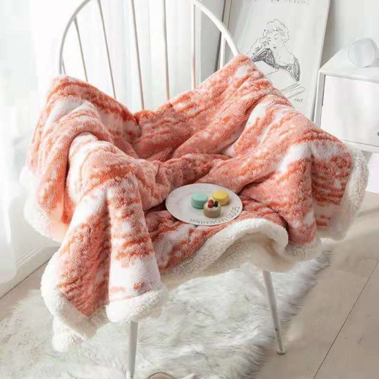 Lamb wool blanket coral velvet office blanket four seasons blanket flannel sofa blanket lunch break air conditioning blanket wholesale