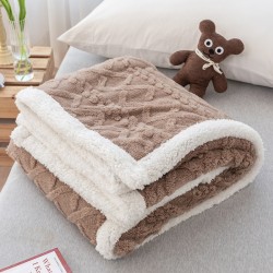 New Tuff velvet blanket solid color lamb velvet leisure blanket autumn and winter thick sofa warm cover blanket gift blanket wholesale