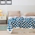 Wholesale checkerboard milk fleece blanket Lamb fleece double thickness casual sofa cover blanket office air conditioning blanket